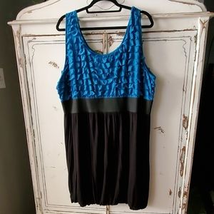 ☆|Maurice's|☆ Teal Ruffle Top Bubble Hem Dress